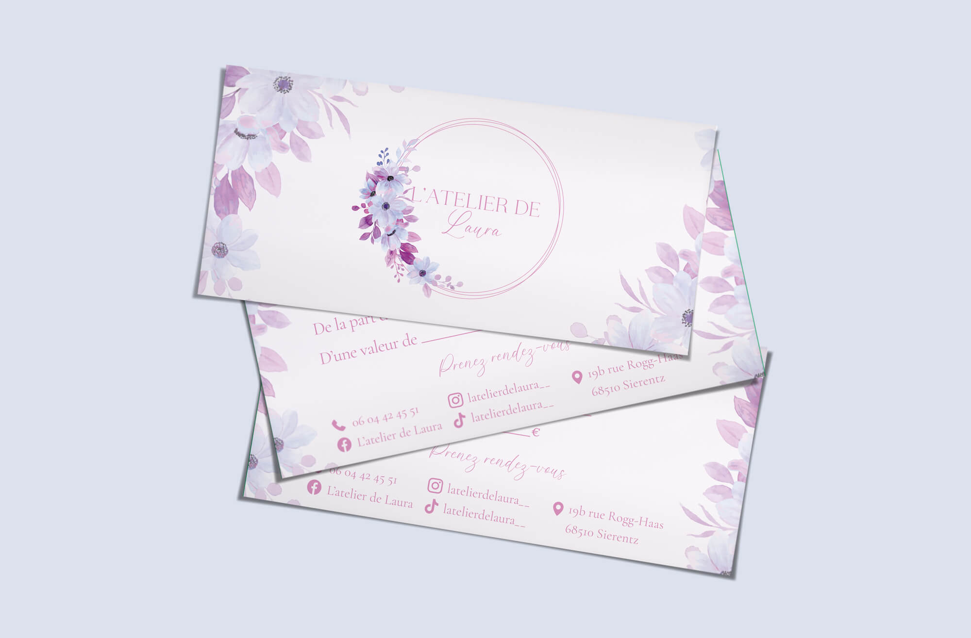 Création de logo + print pour L'atelier de Laura